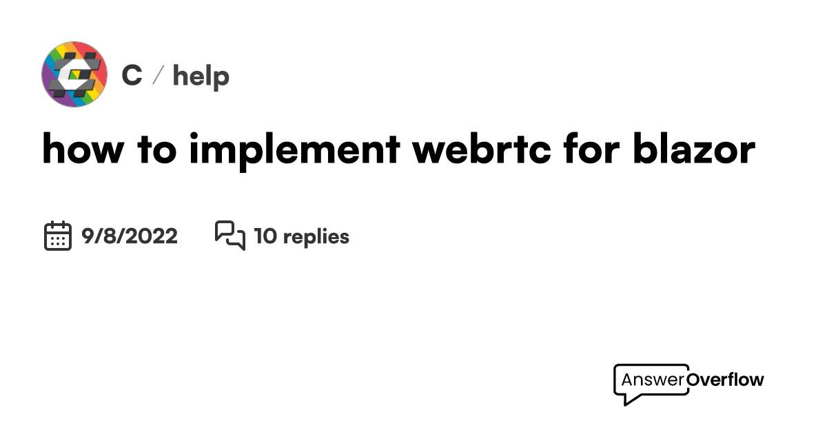 how to implement webrtc for blazor C
