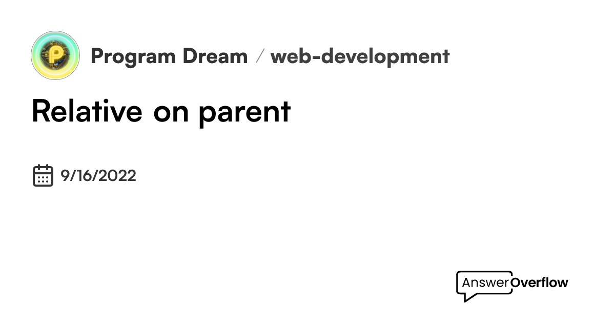relative-on-parent-program-dream