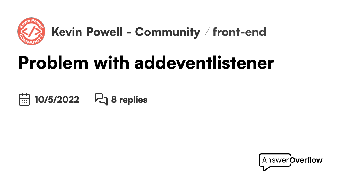 Problem with addeventlistener kevin powell community