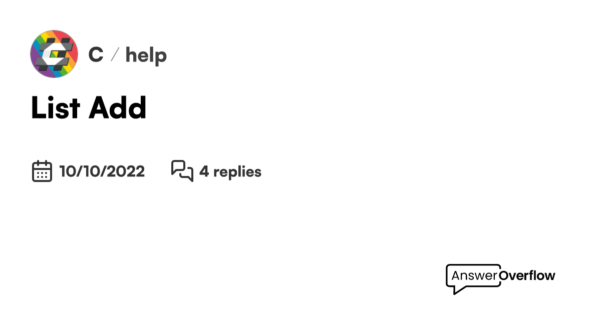 List add c 