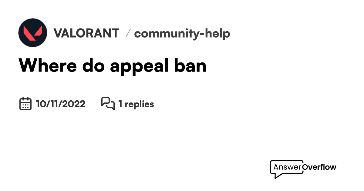 Where do appeal ban valorant
