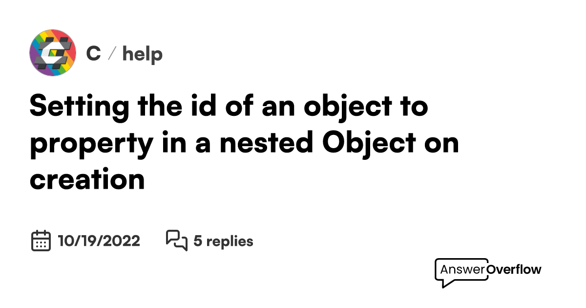 Setting the id of an object to property in a nested Object on creation - C#