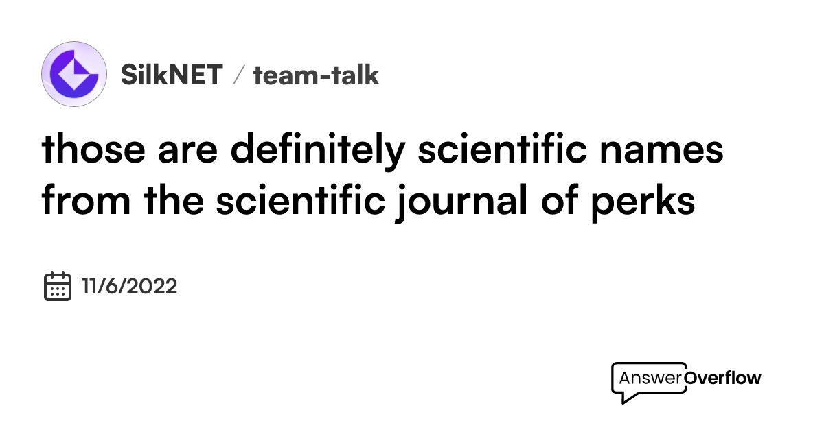 Long Scientific Names