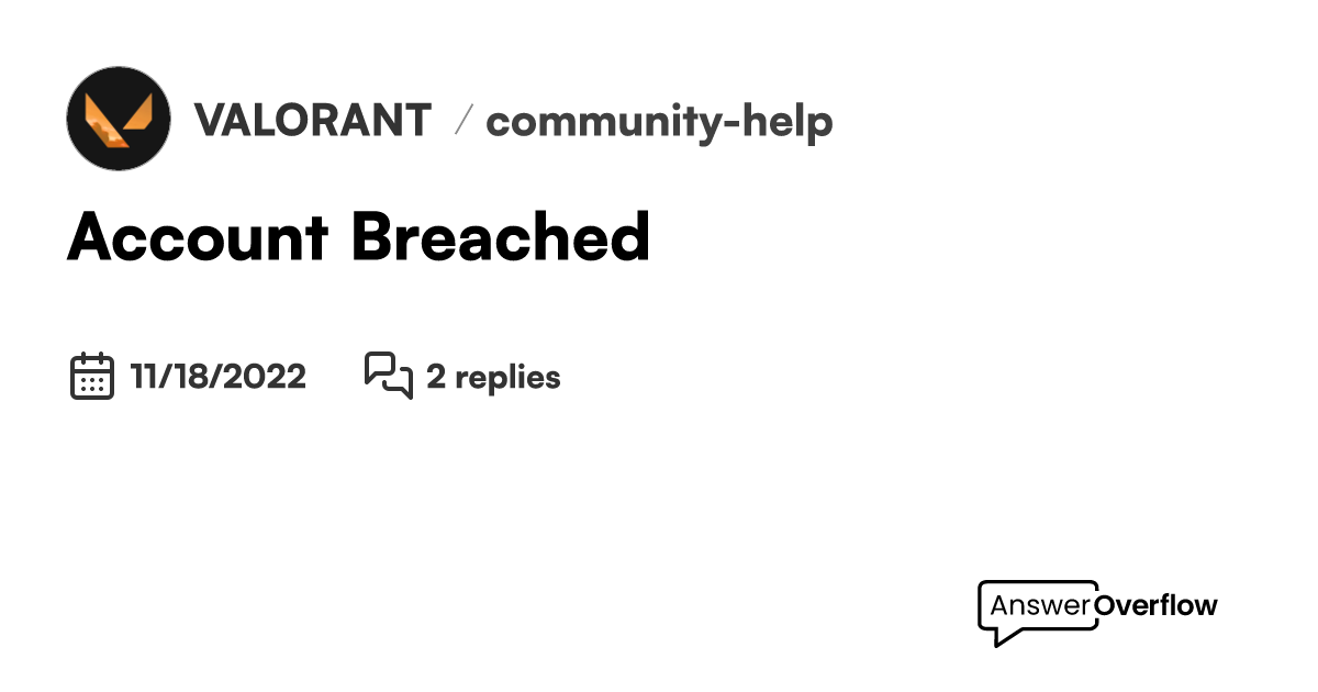 Account Breached VALORANT(00)