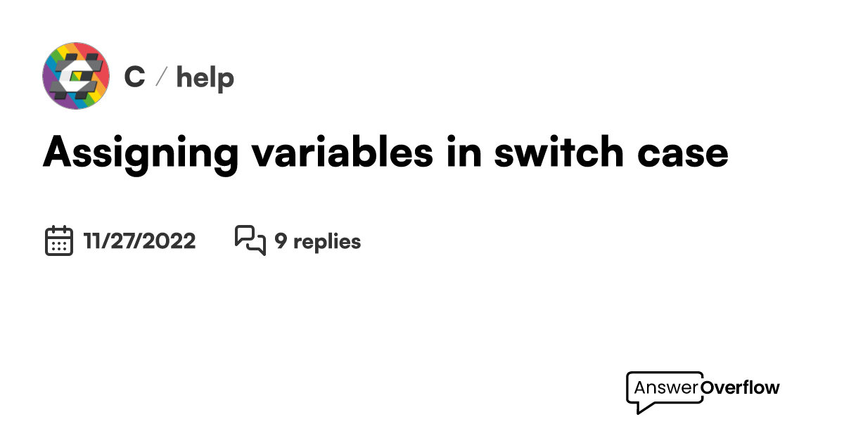 Assigning variables in switch case - C#