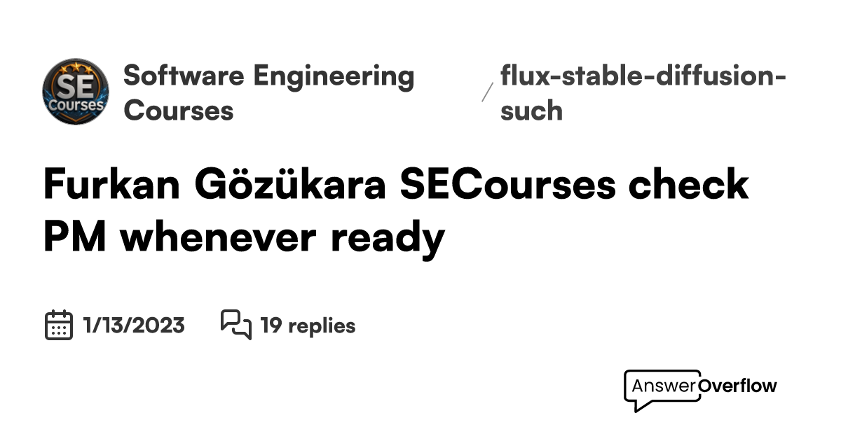  furkan g z kara secourses check pm whenever ready software