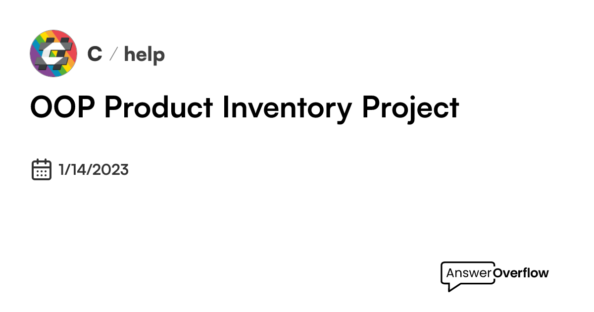 OOP Product Inventory Project - C#