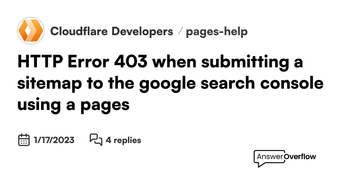 Error 403 (Forbidden)!!1 - Google Search Community