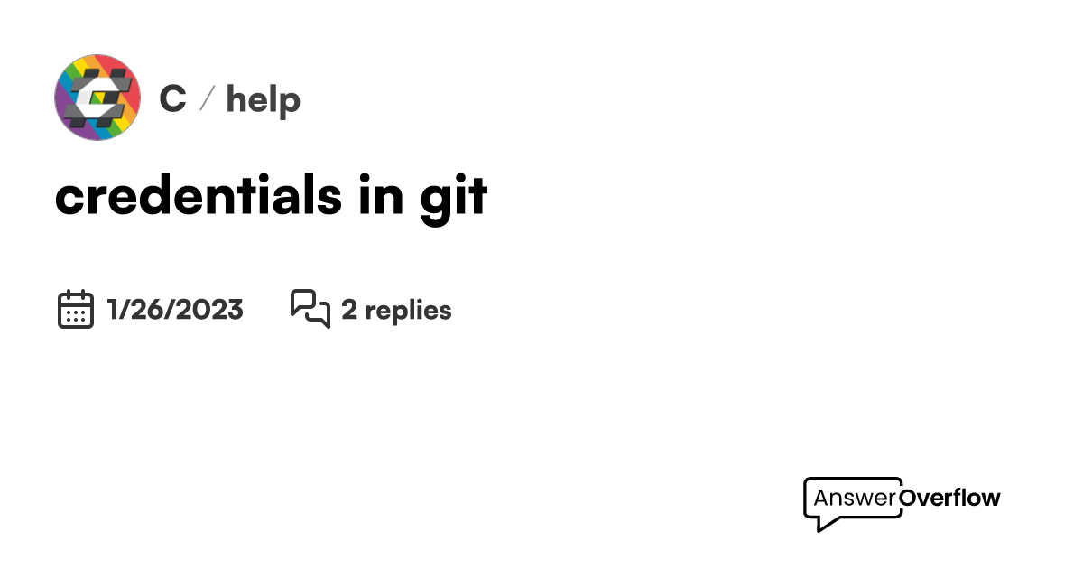 Credentials in git c 