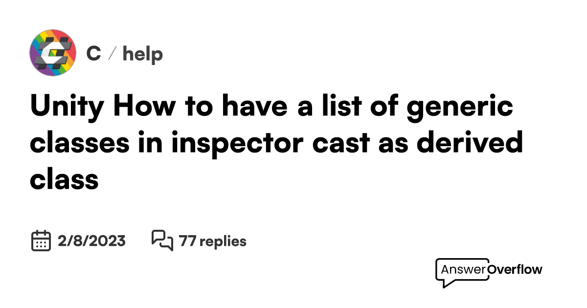 unity show list of classes in inspector