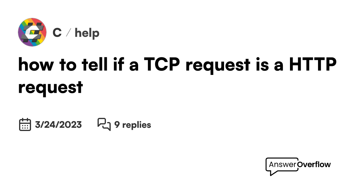 how to tell if a TCP request is a HTTP request C