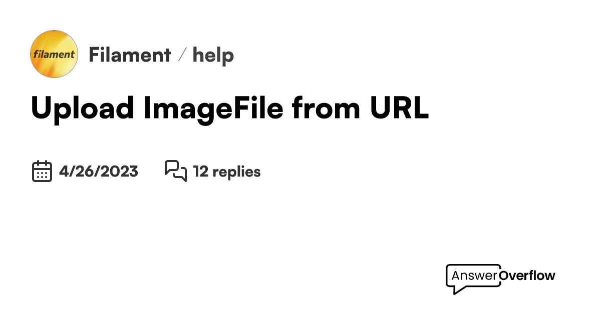 Upload image file from url filament