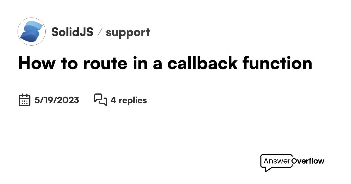 How to route in a callback function solidjs