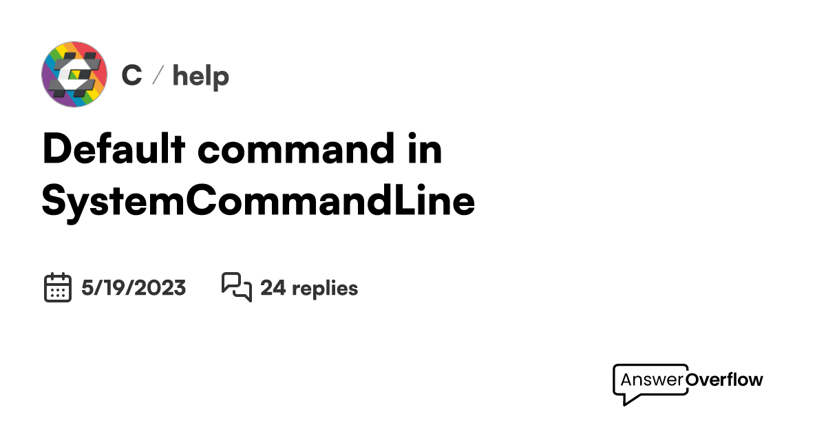 Default command in System.CommandLine - C#