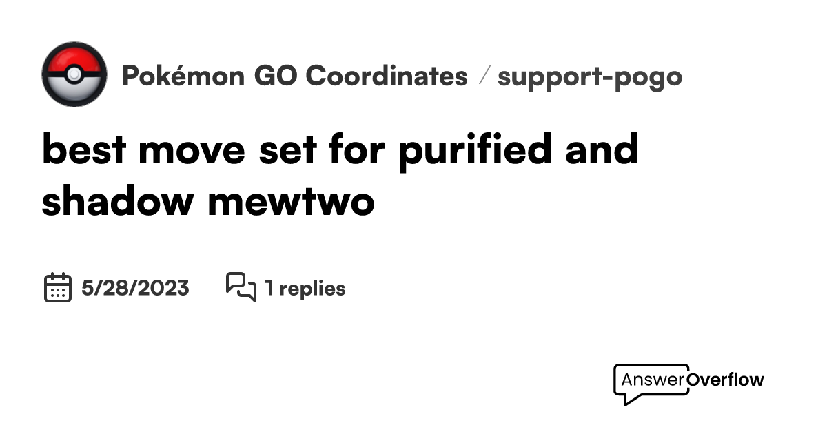 Pokemon GO Mewtwo best moveset