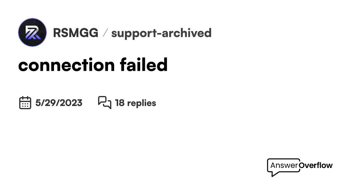 connection failed RSM.GG Freeroam