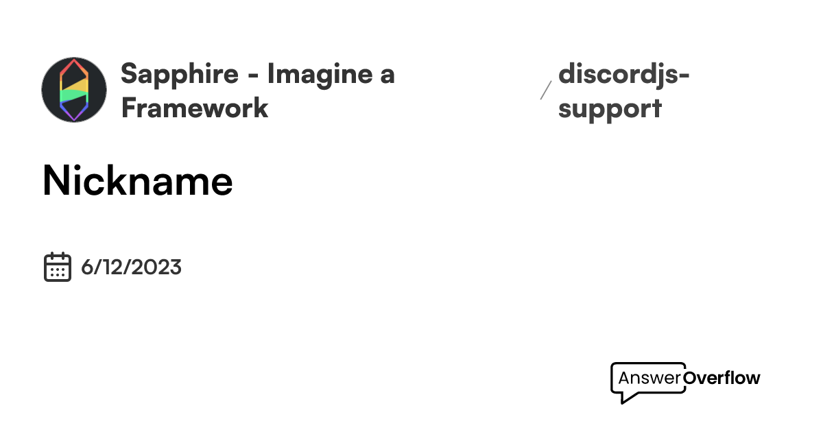 nickname-sapphire-imagine-a-framework