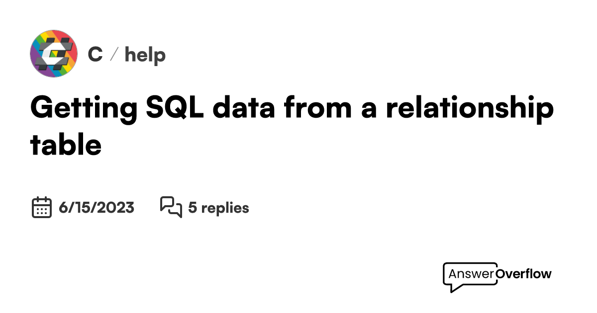 Getting SQL data from a relationship table - C#