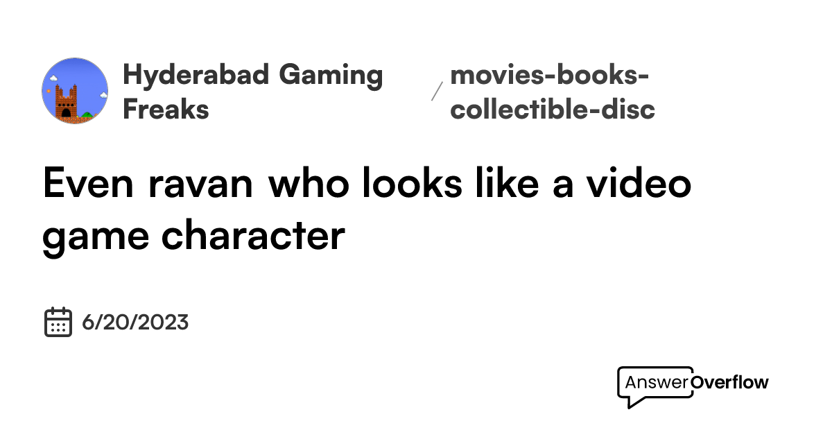 Even ravan who looks like a video game character - Hyderabad Gaming ...