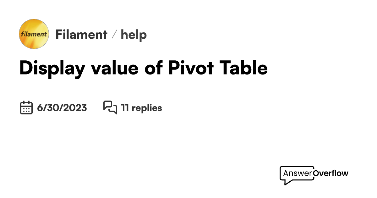 display-value-of-pivot-table-filament