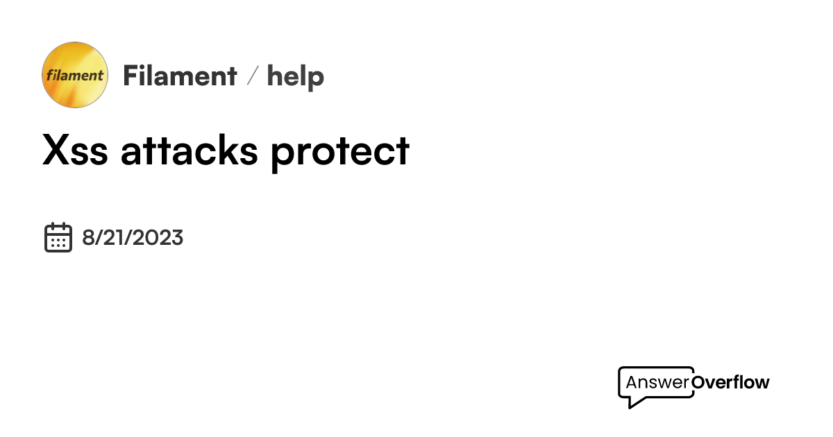 xss-attacks-protect-filament