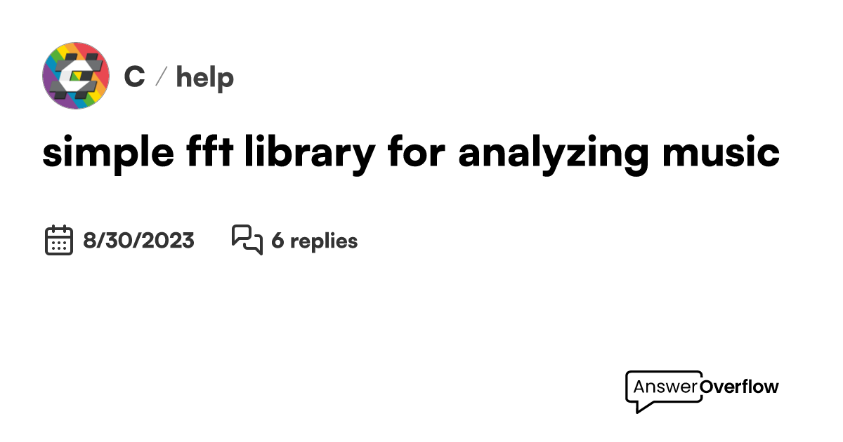 simple fft library for analyzing music? - C#