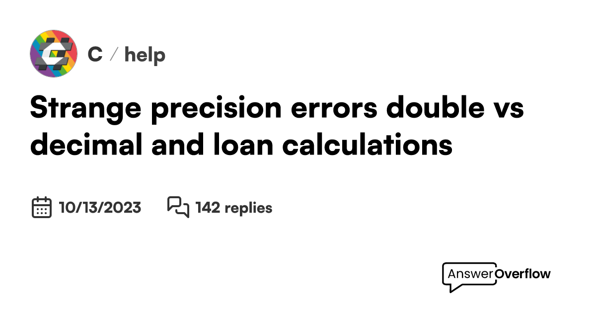 Strange precision errors, double vs, decimal, and loan calculations - C#