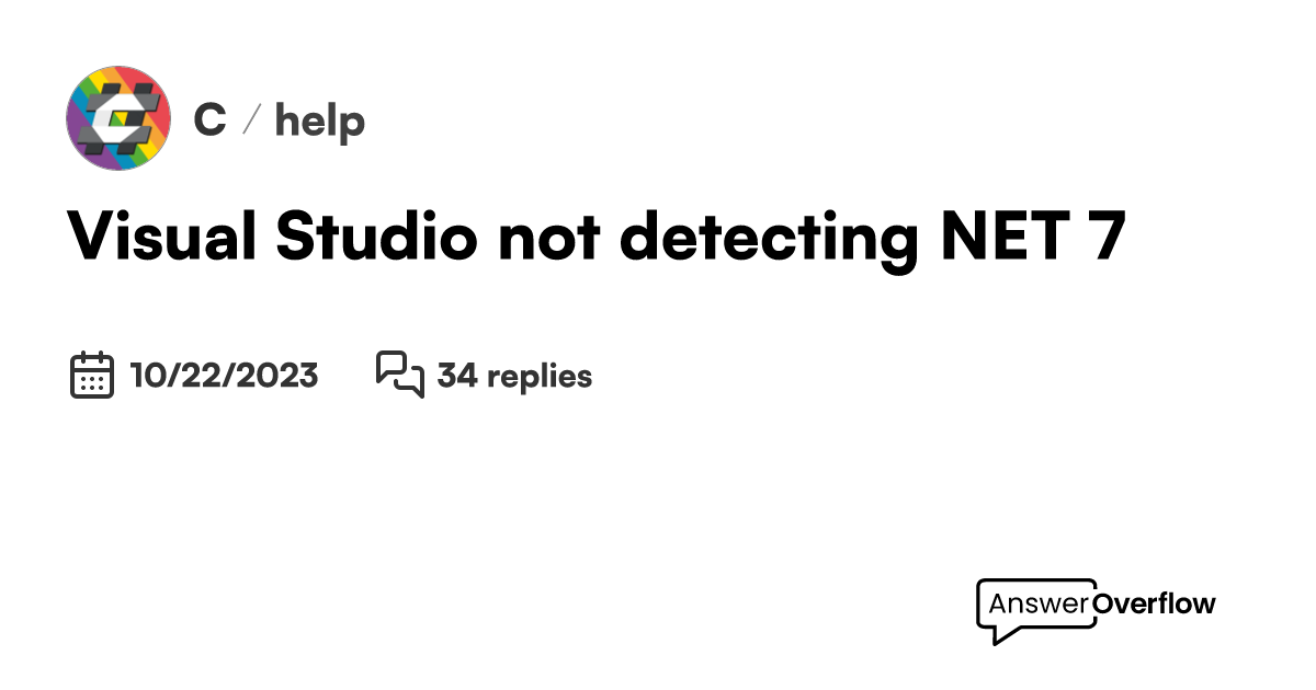 visual-studio-not-detecting-net-7-c