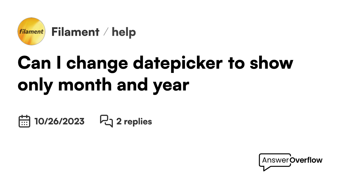 Primefaces Calendar Show Only Month And Year