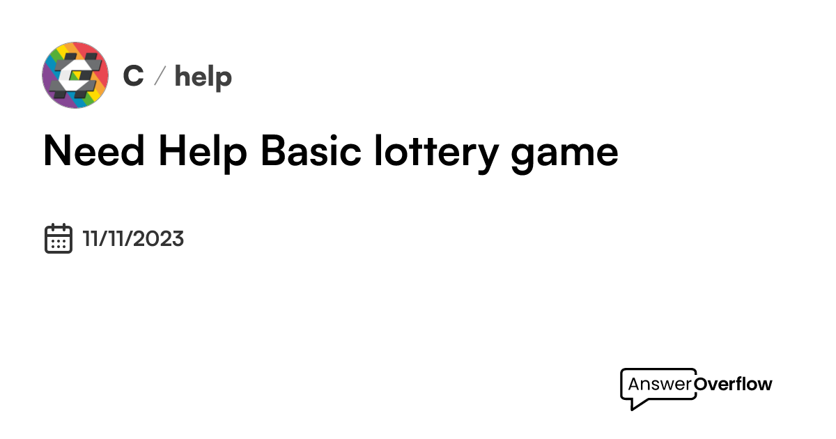 need-help-basic-lottery-game-c