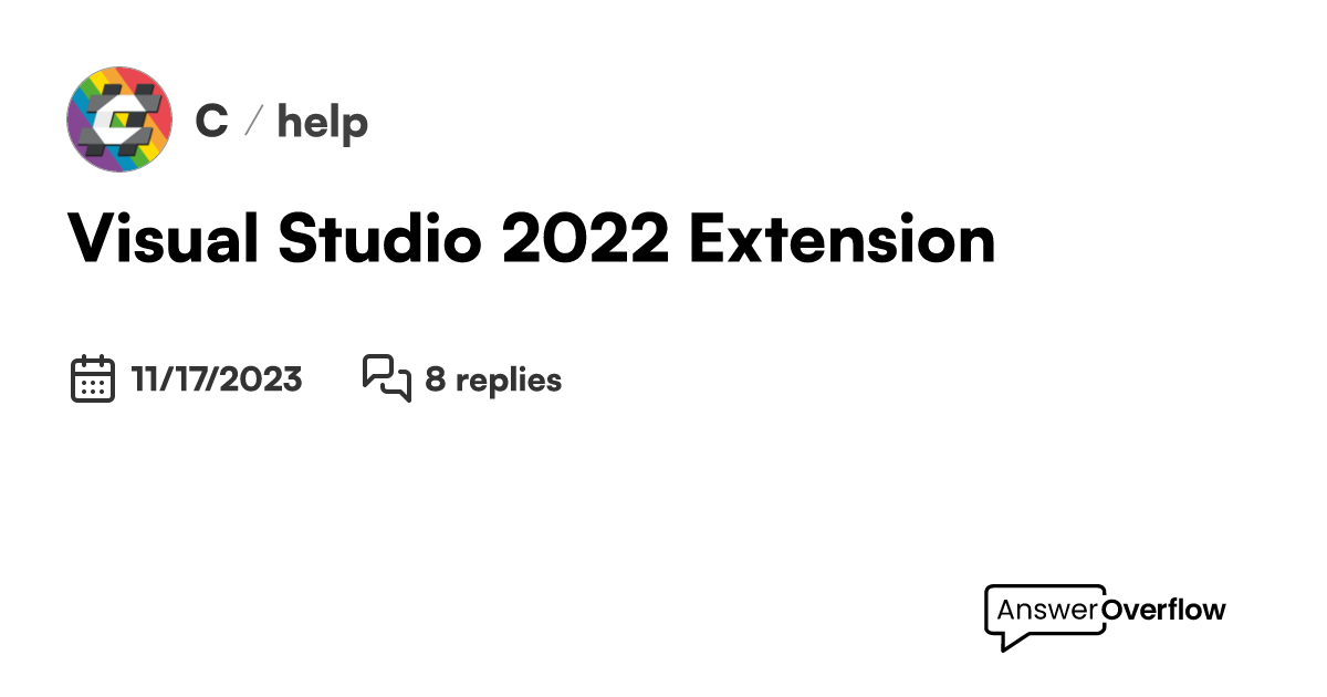 Visual Studio 2022 Extension C
