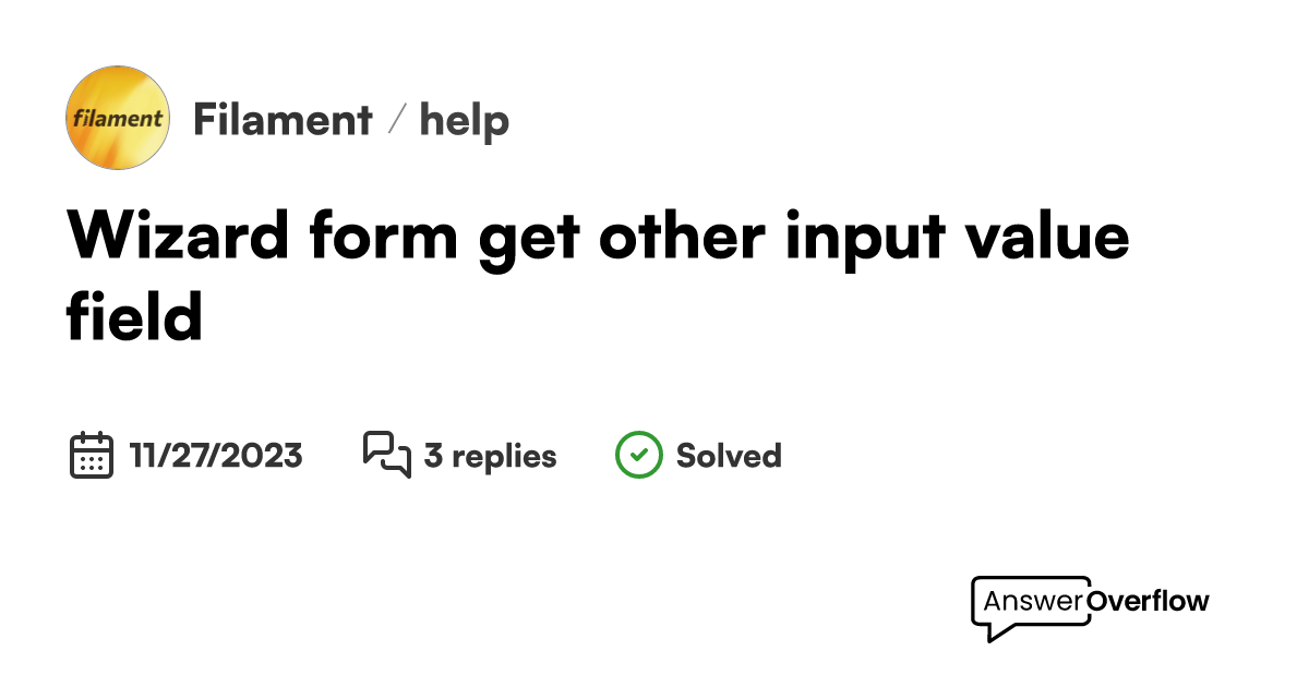 Wizard form get other input value field - Filament