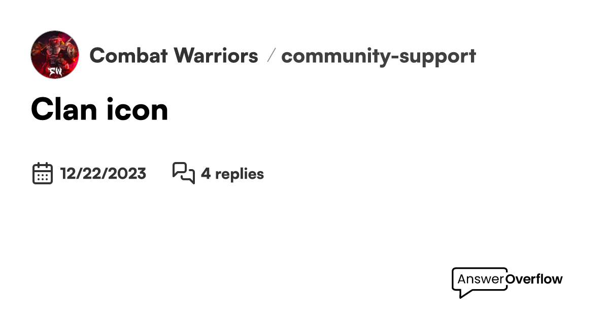 Clan icon combat warriors