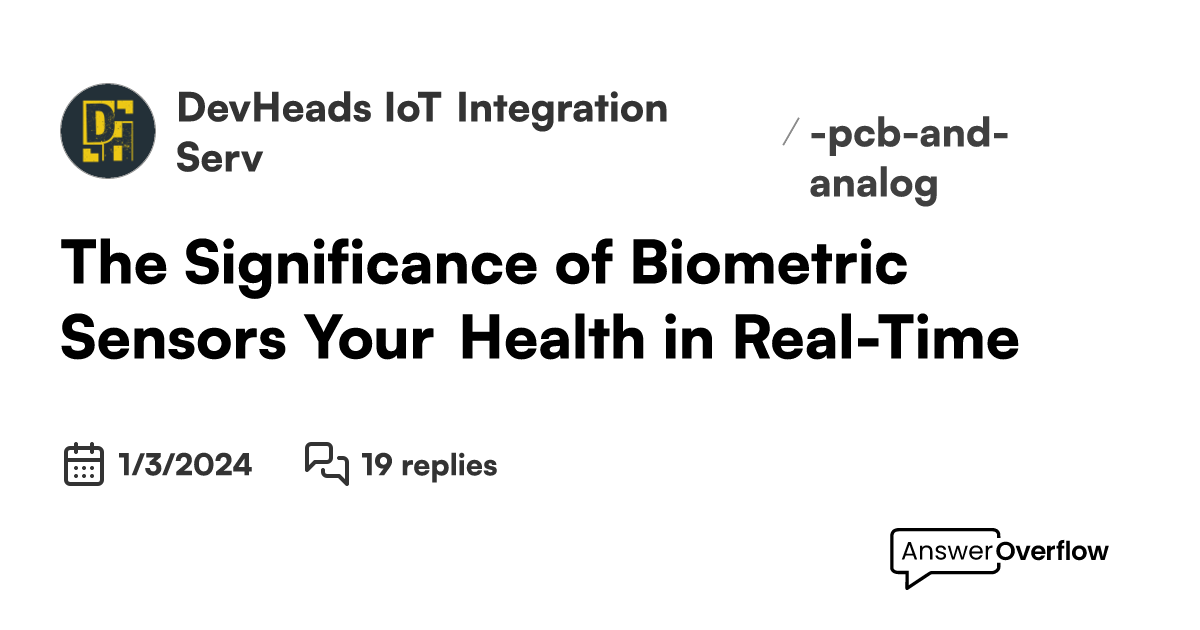 The Significance of Biometric Sensors Your Health in RealTime