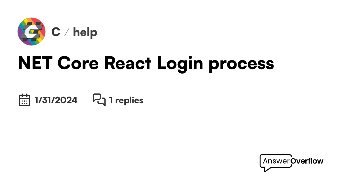 Core + React Login process C