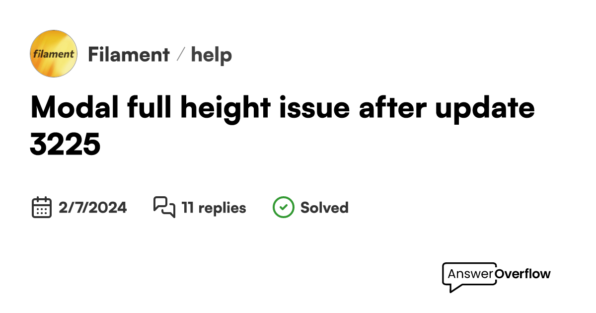 Modal full height issue after update 3 2 25 filament