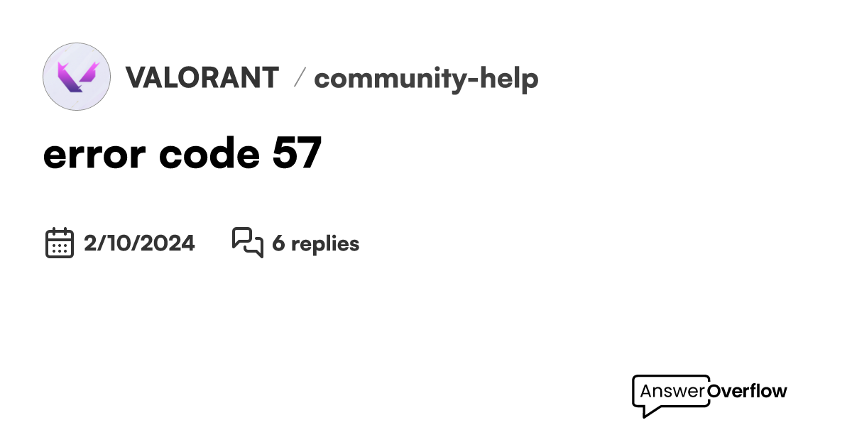 error-code-57-valorant