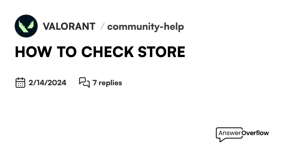 HOW TO CHECK STORE VALORANT
