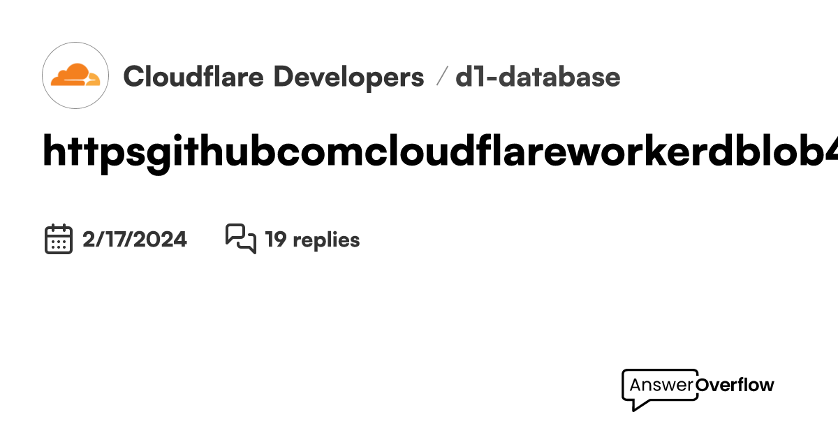 Cloudflare developers