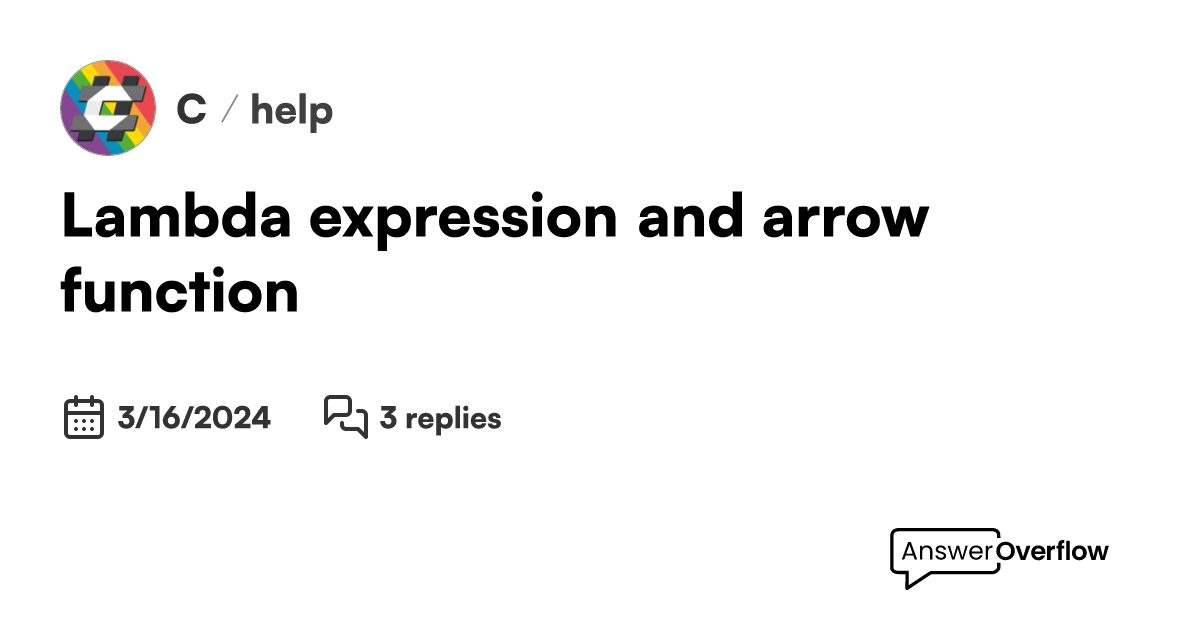 Lambda expression and arrow function - C#