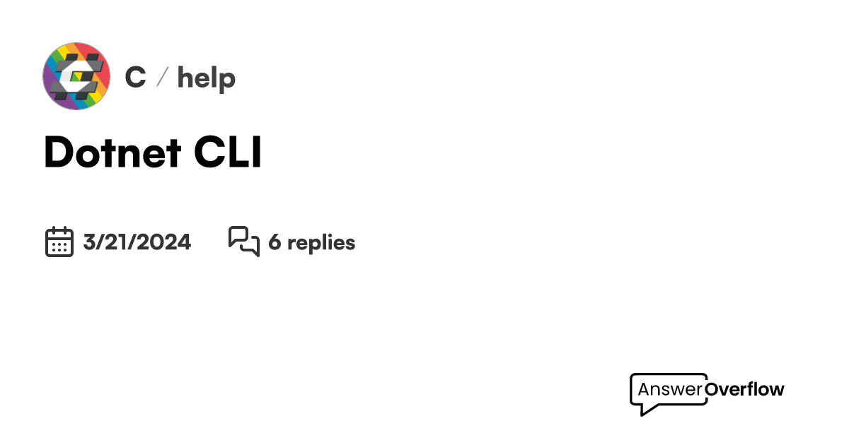Dotnet cli c 