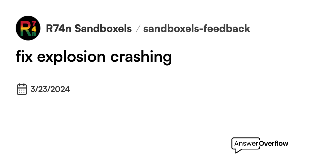 fix explosion crashing - 🚨 R74n / Sandboxels