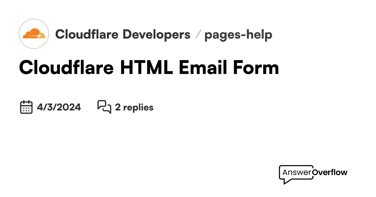 cloudflare-html-email-form-cloudflare-developers