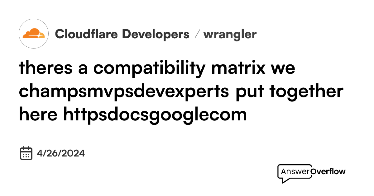 there's a compatibility matrix we champs/mvps/devexperts put together ...