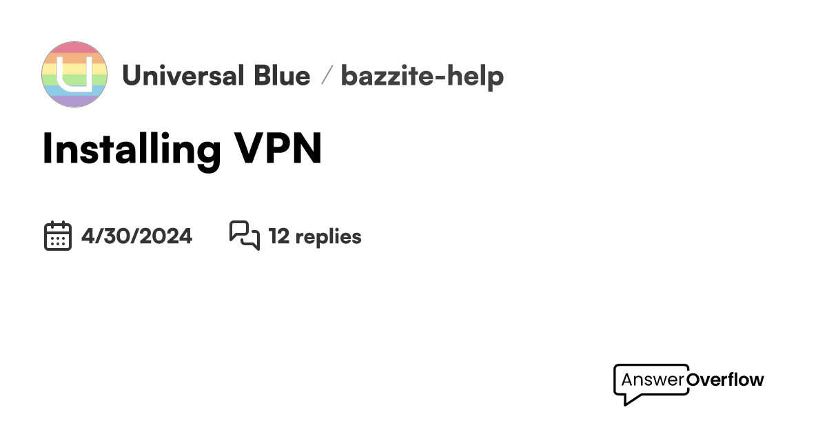 Installing vpn universal blue