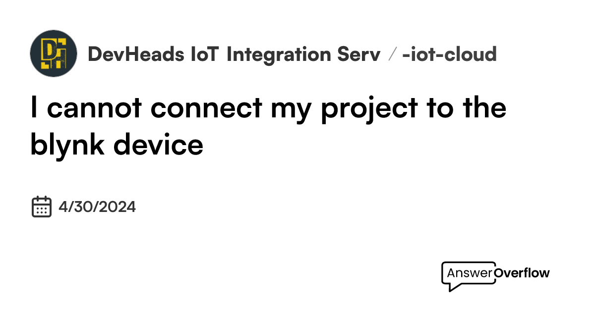 I cannot connect my project to the blynk device. - DevHeads IoT ...