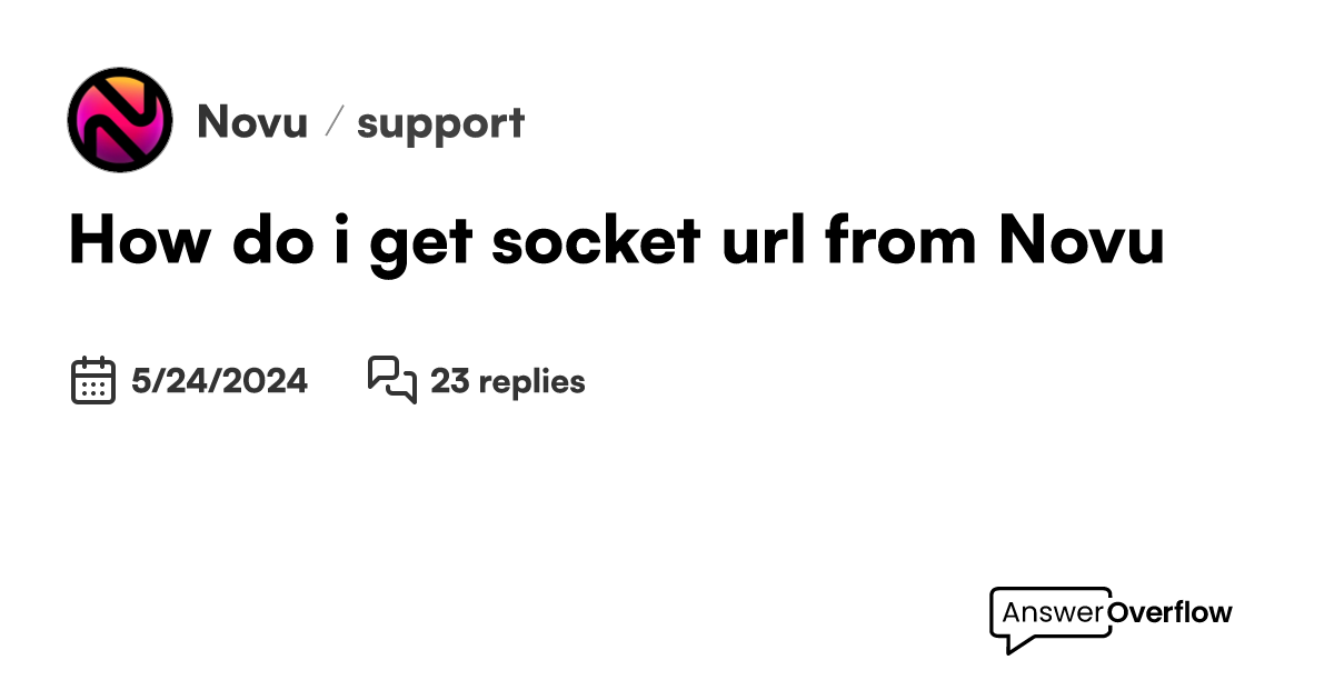 How do i get socket url from Novu? - Novu