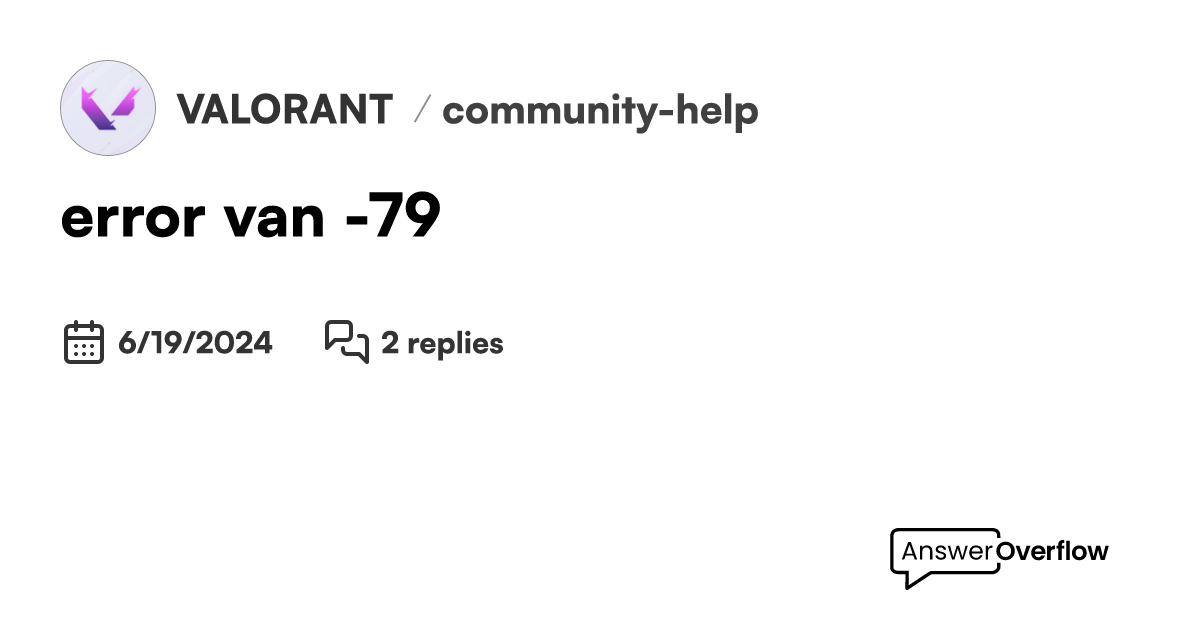 Error van 79 valorant