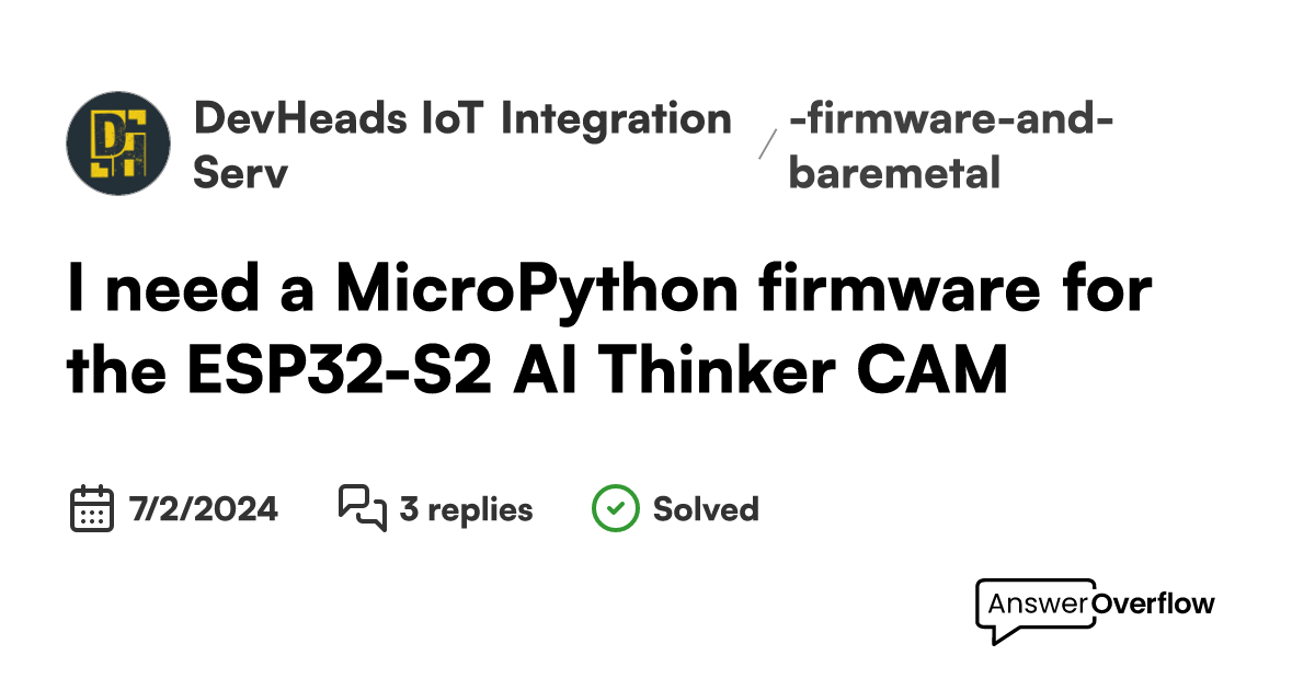 Esp32 Cam Micropython Firmware
