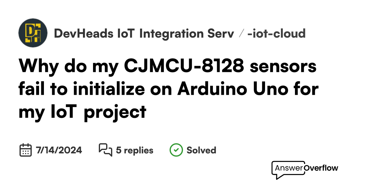 Why do my CJMCU8128 sensors fail to initialize on Arduino Uno for my